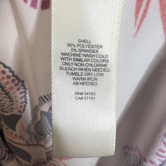 Eliza J Bold Floral Print Knee Length Shift Dress Navy 6 Elbow Sleeves 6 Bandana - Picture 11 of 15